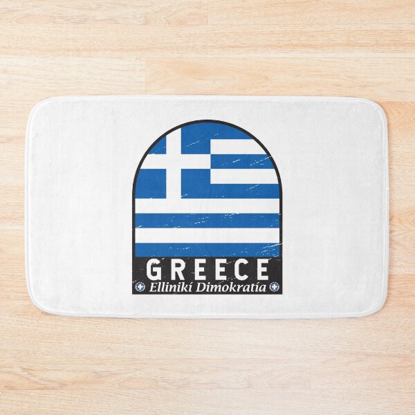 Item preview, Greece Flag Emblem Distressed Vintage designed and sold by KrisSidDesigns.