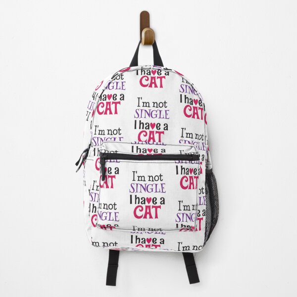 Item preview, 'I'm Not Single I Have A Cat' (White) designed and sold by The Button Gal.