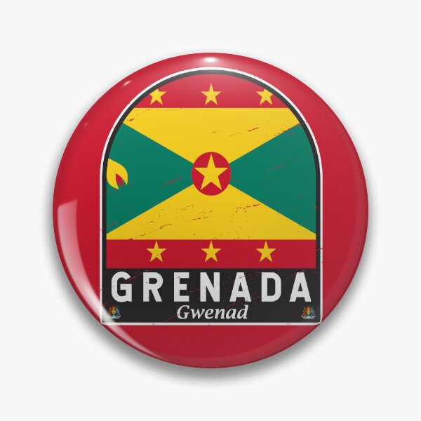 Item preview, Grenada Flag Emblem Distressed Vintage designed and sold by KrisSidDesigns.