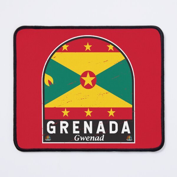 Item preview, Grenada Flag Emblem Distressed Vintage designed and sold by KrisSidDesigns.