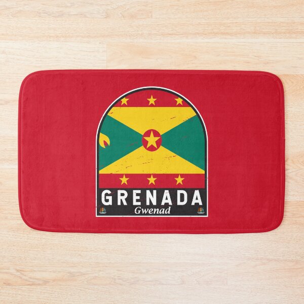 Item preview, Grenada Flag Emblem Distressed Vintage designed and sold by KrisSidDesigns.