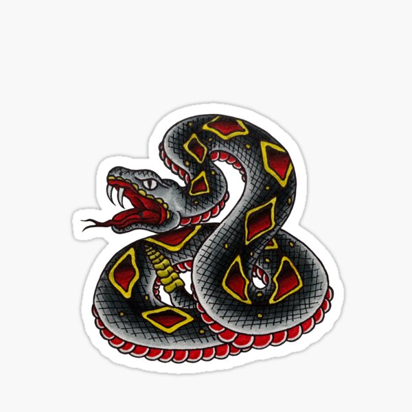 Premium Vector  Snake traditional tattoo
