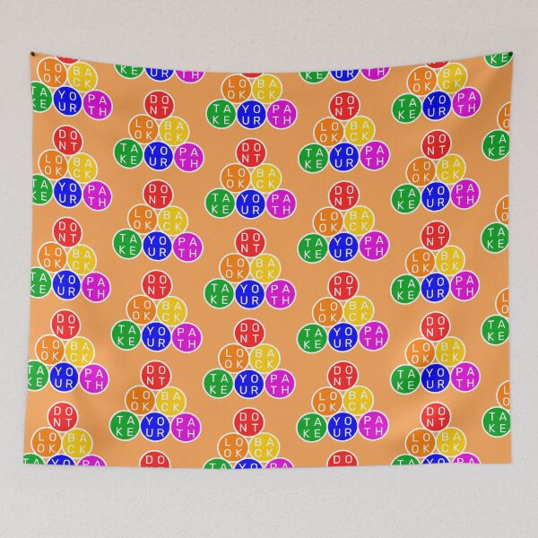 Item preview, Don't look back, take your path - Circles Pyramid - Basic colors rainbow designed and sold by RainbowWordLand.