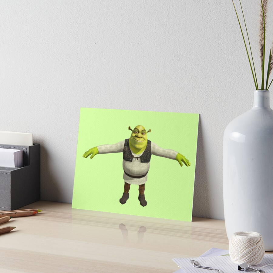 Shrek T pose | Metal Print