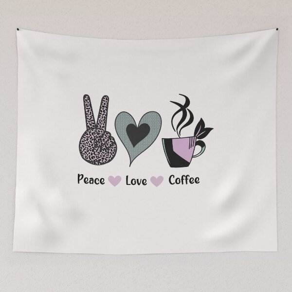 Item preview, Purple Peace Love Coffee designed and sold by HappyLifeCreate.