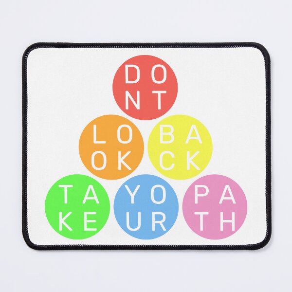 Item preview, Don't look back, take your path - Circles Pyramid - Pastel colors rainbow designed and sold by RainbowWordLand.
