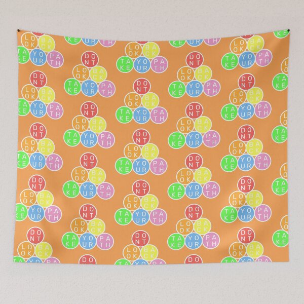 Item preview, Don't look back, take your path - Circles Pyramid - Pastel colors rainbow designed and sold by RainbowWordLand.