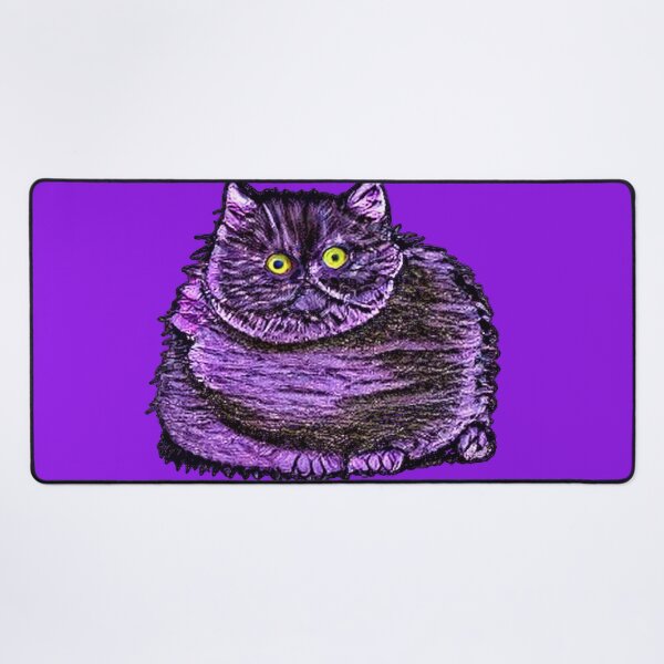 Vista previa del artículo con la obra «gato morado gordo», diseñado y vendido por RonCastka.