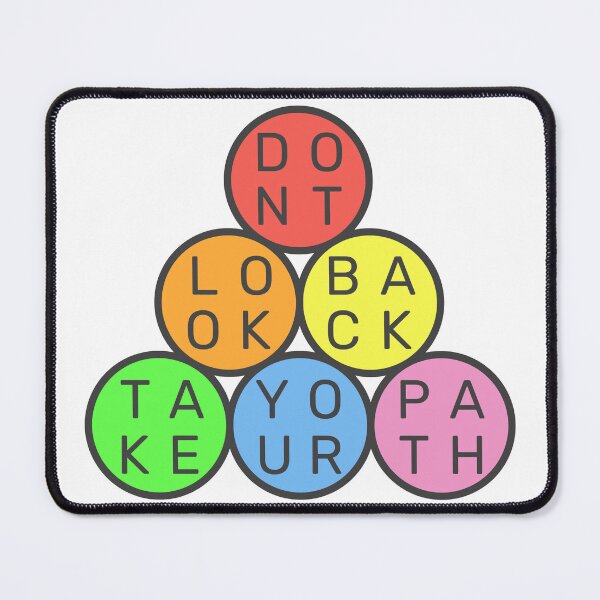 Item preview, Don't look back, take your path - Circles Pyramid - Pastel colors rainbow - Dark text designed and sold by RainbowWordLand.