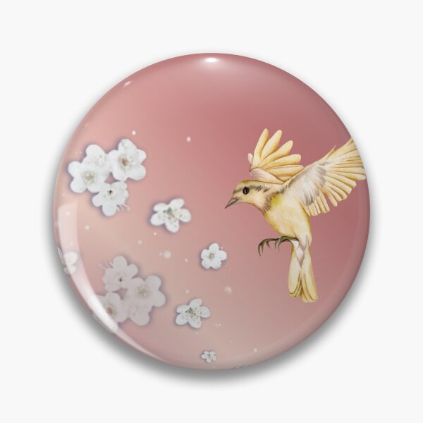 Item preview, Pink clock bird motif designed and sold by thingsyoulove2.