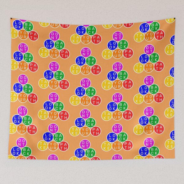 Item preview, Don't look back, take your path - Circles Pyramid - Basic colors rainbow - Violet to red designed and sold by RainbowWordLand.