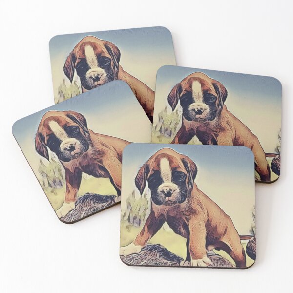 Item preview, Cute Abstract Painted Boxer Puppy designed and sold by HappyLifeCreate.