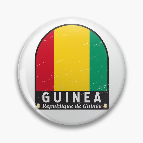 Item preview, Guinea Flag Emblem Distressed Vintage designed and sold by KrisSidDesigns.