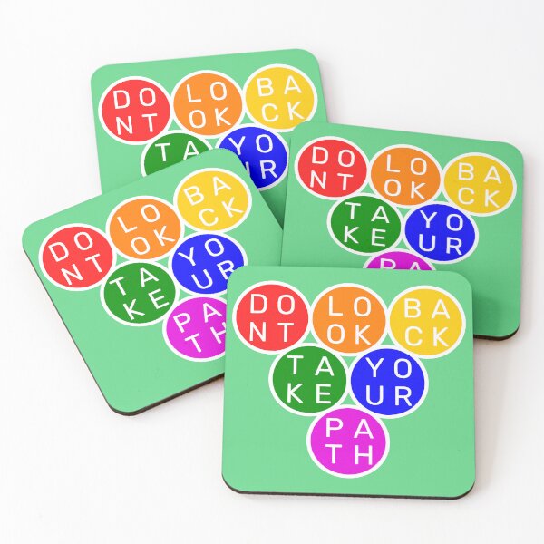 Item preview, Don't look back, take your path - Upside down circles Pyramid - Basic colors rainbow  designed and sold by RainbowWordLand.