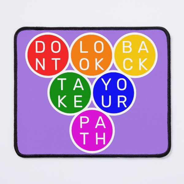 Item preview, Don't look back, take your path - Upside down circles Pyramid - Basic colors rainbow designed and sold by RainbowWordLand.