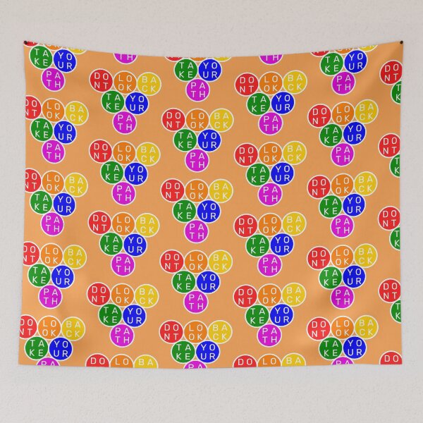 Item preview, Don't look back, take your path - Upside down circles Pyramid - Basic colors rainbow  designed and sold by RainbowWordLand.