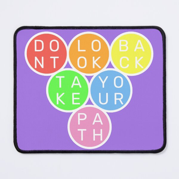 Item preview, Don't look back, take your path - Upside down circles Pyramid - Pastel colors rainbow designed and sold by RainbowWordLand.