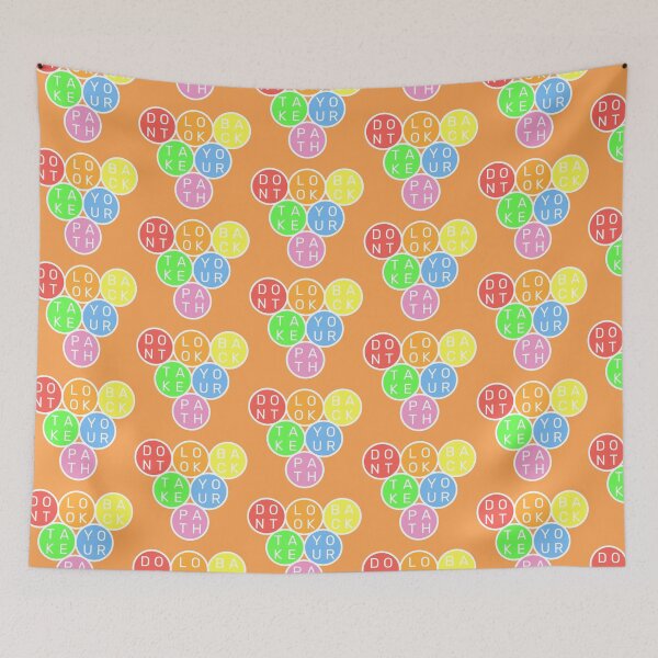 Item preview, Don't look back, take your path - Upside down circles Pyramid - Pastel colors rainbow  designed and sold by RainbowWordLand.