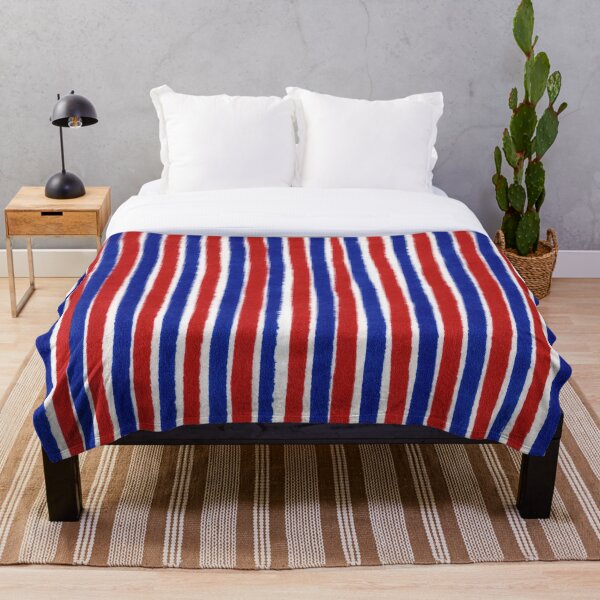 Item preview, Vertical blue and red striped pattern - handpainted red and blue stripes designed and sold by patterncrow.