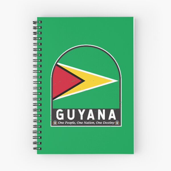 Item preview, Guyana Flag Emblem Distressed Vintage designed and sold by KrisSidDesigns.