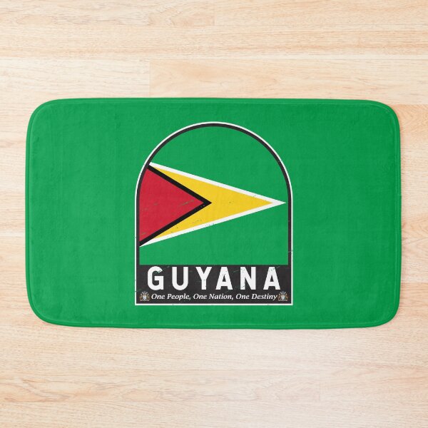 Item preview, Guyana Flag Emblem Distressed Vintage designed and sold by KrisSidDesigns.