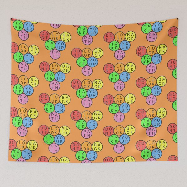 Item preview, Don't look back, take your path - Upside down circles Pyramid - Pastel colors rainbow  - Dark text designed and sold by RainbowWordLand.