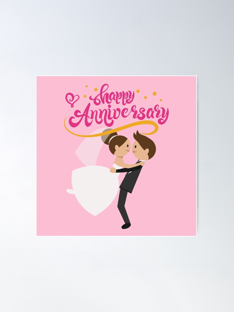 Happy Anniversary Gift 3 Years and Counting Art Board Print for Sale by  LarkDesigns