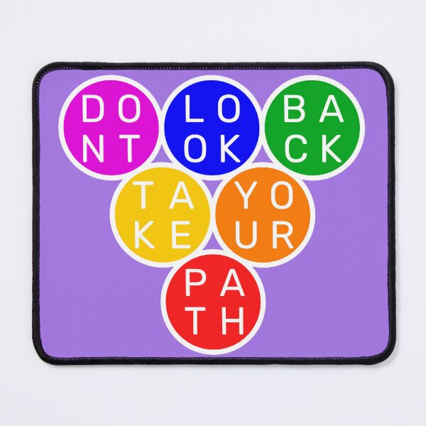 Item preview, Don't look back, take your path - Upside down circles Pyramid - Basic colors rainbow  - Violet to red designed and sold by RainbowWordLand.