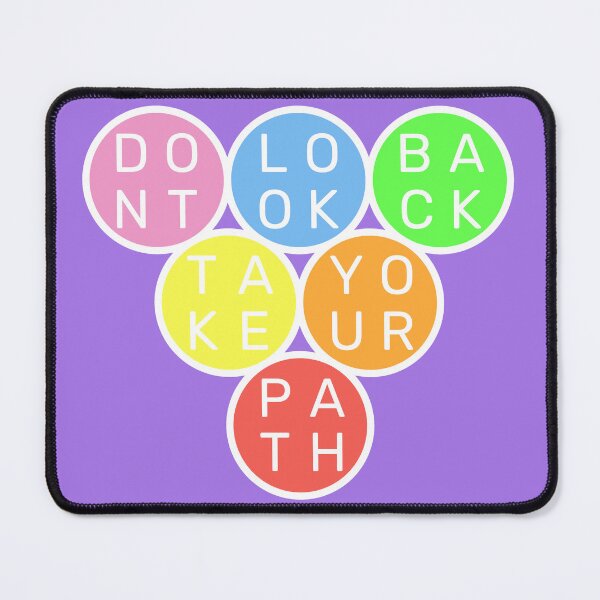 Item preview, Don't look back, take your path - Upside down circles Pyramid - Pastel colors rainbow - Violet to red designed and sold by RainbowWordLand.