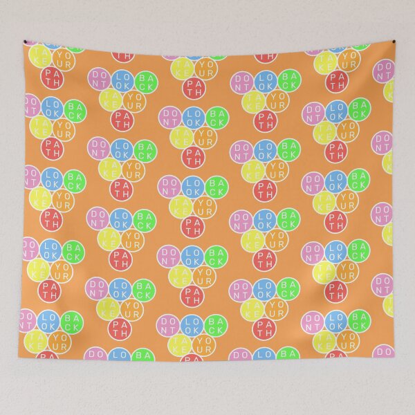 Item preview, Don't look back, take your path - Upside down circles Pyramid - Pastel colors rainbow - Violet to red designed and sold by RainbowWordLand.