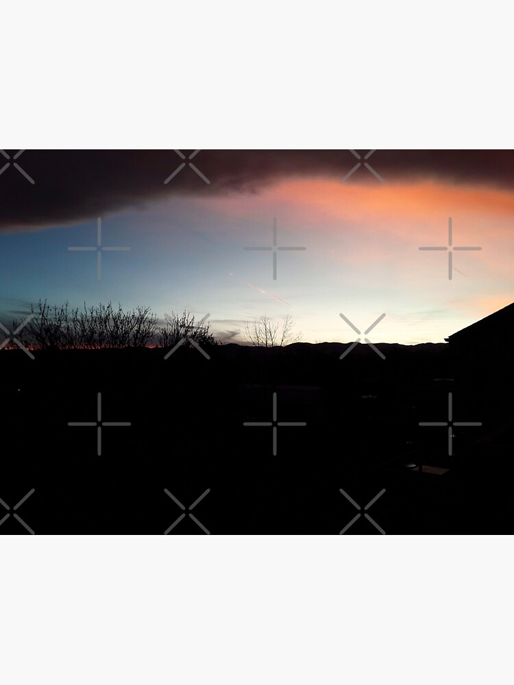 Thumbnail 3 of 3, Sticker, Stillness Gifts At Sunset Pink Clouds Blue Skies - still life designed and sold by stillnessgifts.
