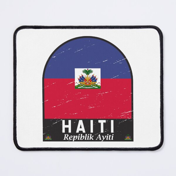 Item preview, Haiti Flag Emblem Distressed Vintage designed and sold by KrisSidDesigns.