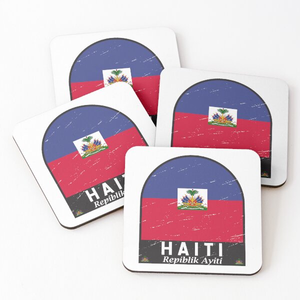 Item preview, Haiti Flag Emblem Distressed Vintage designed and sold by KrisSidDesigns.