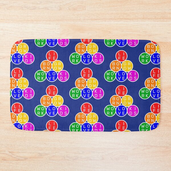 Item preview, Life Cycle Quote - Born Grow Work Love Kids  - Circles Pyramid - Basic colors rainbow designed and sold by RainbowWordLand.