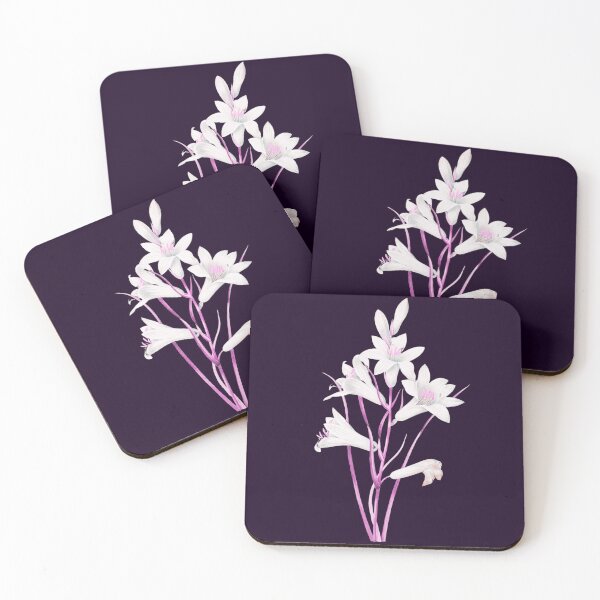 Item preview, White Lily Flower, Alternative Illustration - Pink and White Rose designed and sold by DaphneKstudio .