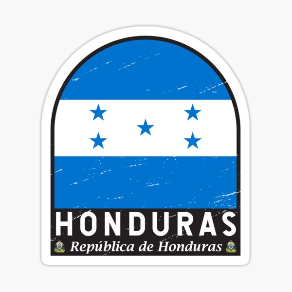 Item preview, Honduras Flag Emblem Distressed Vintage designed and sold by KrisSidDesigns.