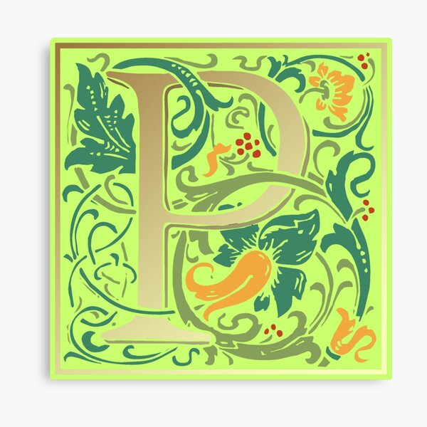 Decorative Letter P Canvas Prints for Sale