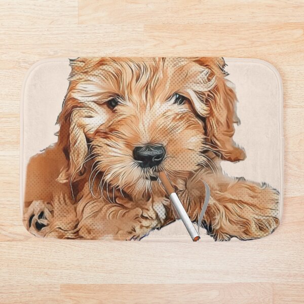 Artikelvorschau, Es war ein langer Tag Doodle - Goldendoodle müde entworfen und verkauft von EmblemThreads.