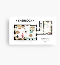 Floorplan of Sherlock Holmes apartment from BBCs Metal Print