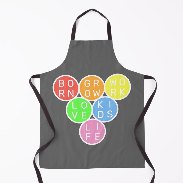 Item preview, Life Cycle Quote - Born Grow Work Love Kids - Upside down circles Pyramid - Pastel colors rainbow designed and sold by RainbowWordLand.