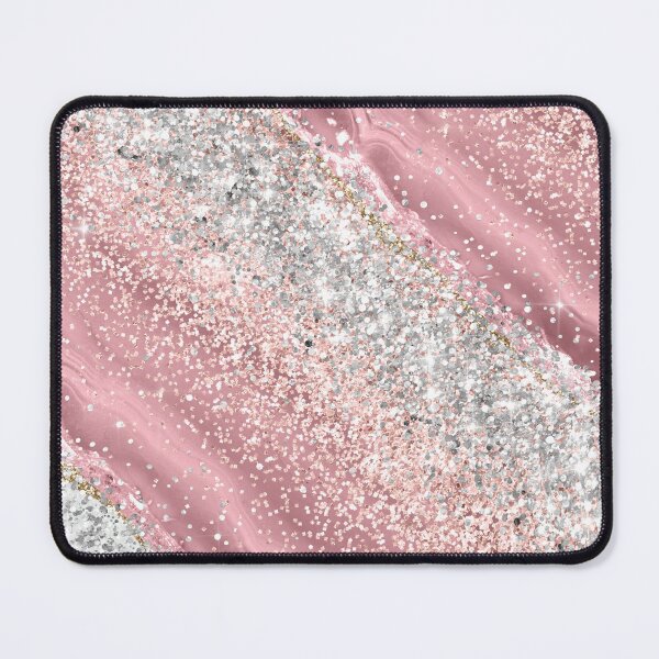 Item preview, Glitter Pink Silver Agate designed and sold by Gymmer-Life.