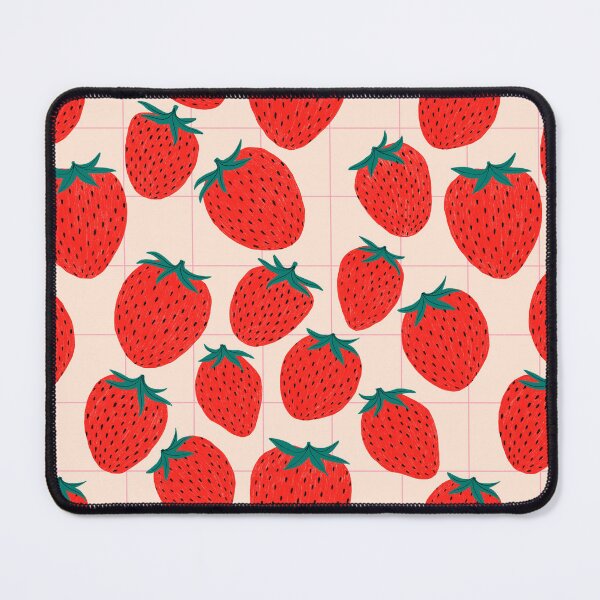 Item preview, Red strawberries pattern designed and sold by Elbuenlimon.