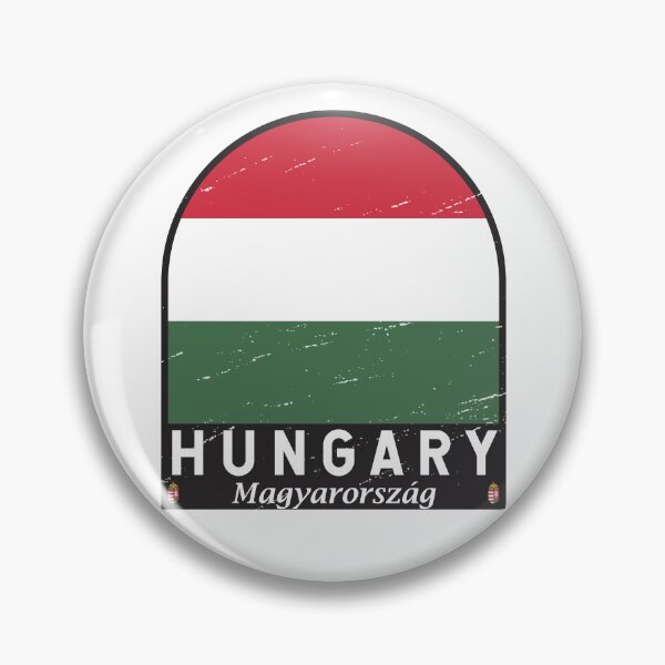 Item preview, Hungary Flag Emblem Distressed Vintage designed and sold by KrisSidDesigns.