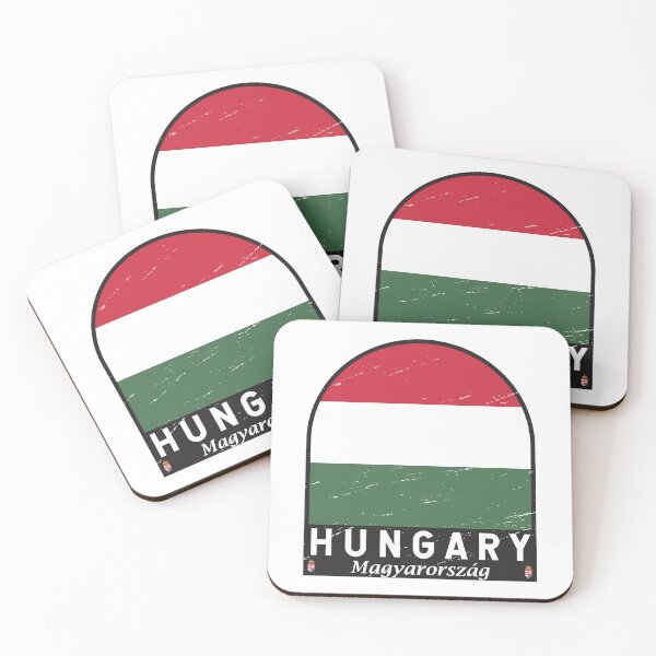 Item preview, Hungary Flag Emblem Distressed Vintage designed and sold by KrisSidDesigns.