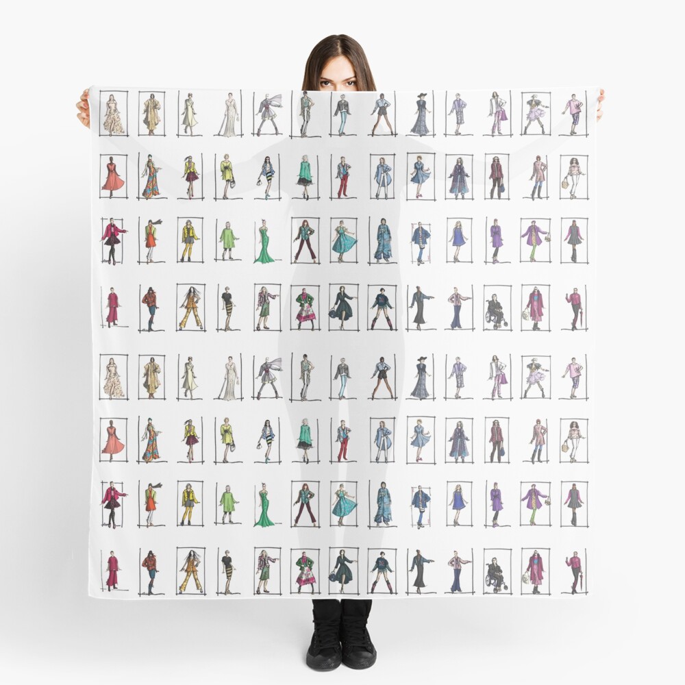Fashion Rainbow -- 52 Over-40 Bloggers Scarf