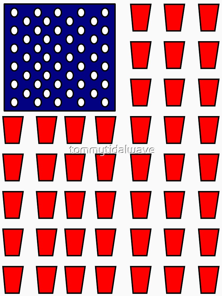US Flag Beer Pong Drinking Game by tommytidalwave