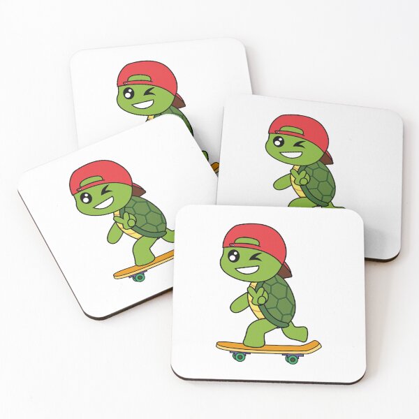Item preview, Skateboarding Turtle | Animal Illustration designed and sold by Pisutachio.