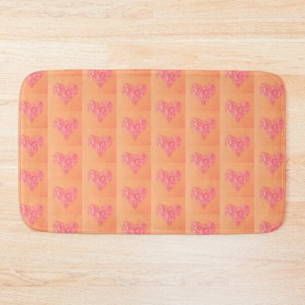 Item preview, Pink Sea Glass in Heart Shape on Pastel Peachy Pink Background Beach Vibes designed and sold by Beachy.