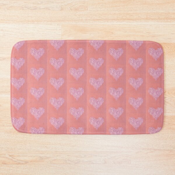 Item preview, Lilac Sea Glass in Heart Shape on Dusty Pink Background Pink Coastal Décor designed and sold by Beachy.