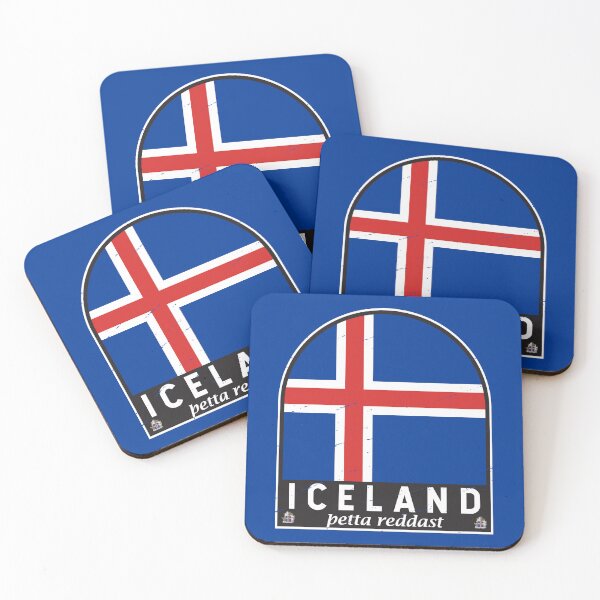 Item preview, Iceland Flag Emblem Distressed Vintage designed and sold by KrisSidDesigns.